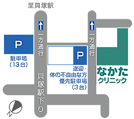 貝塚市近木町20-24へのイラストマップ